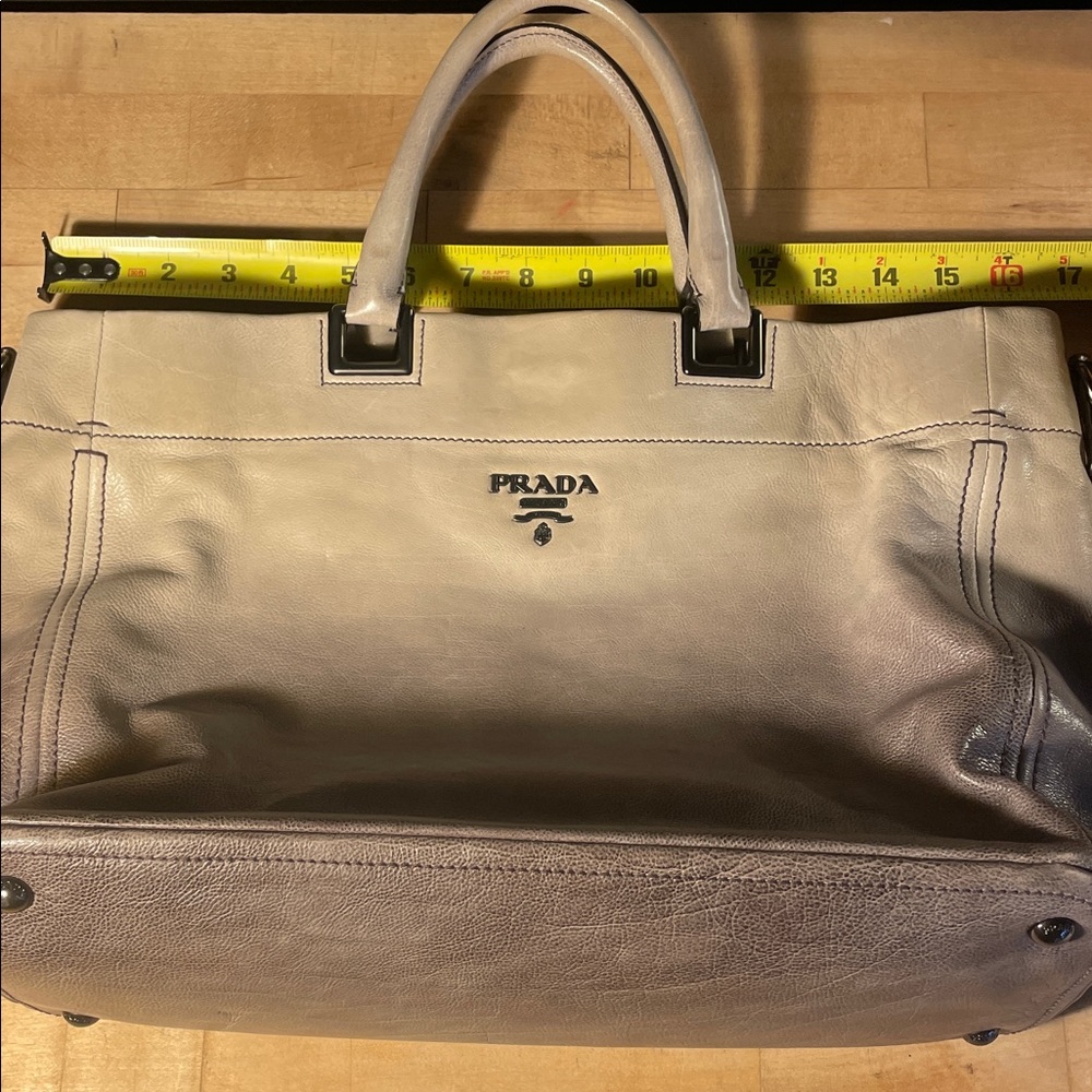 Prada Ombre w/COA East West Sfumato Glacé Leather Satchel Tote bag ! - Picture 13 of 16